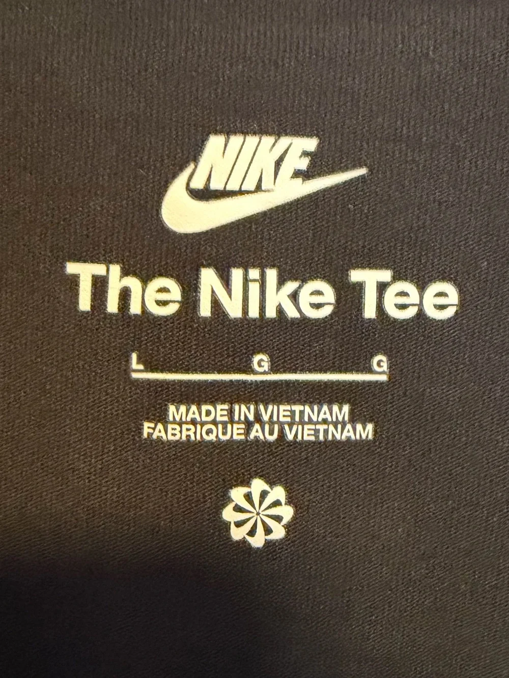 Nike Black Long-Sleeve Crew with White Swoosh